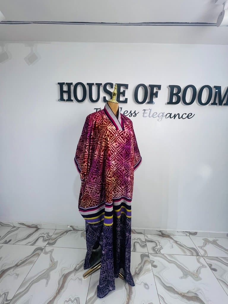 Bubu gown with aso oke